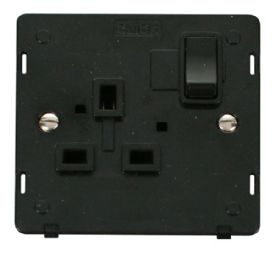 SIN035BK  Definity 1 Gang 13A DP Switched Socket Insert